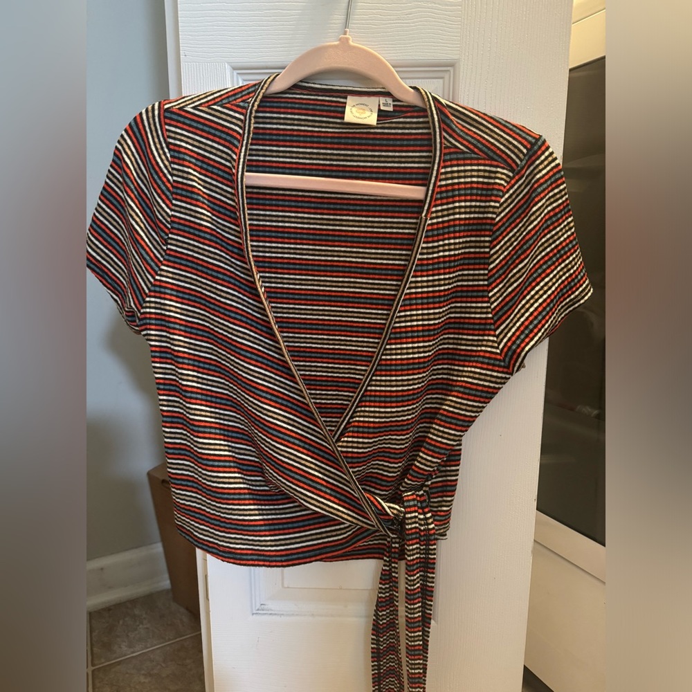 Cute colorful wrap top